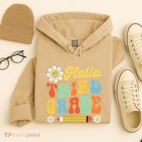 Hello Third 3rd Grade Back To School Teachers Hoodie thumb 4