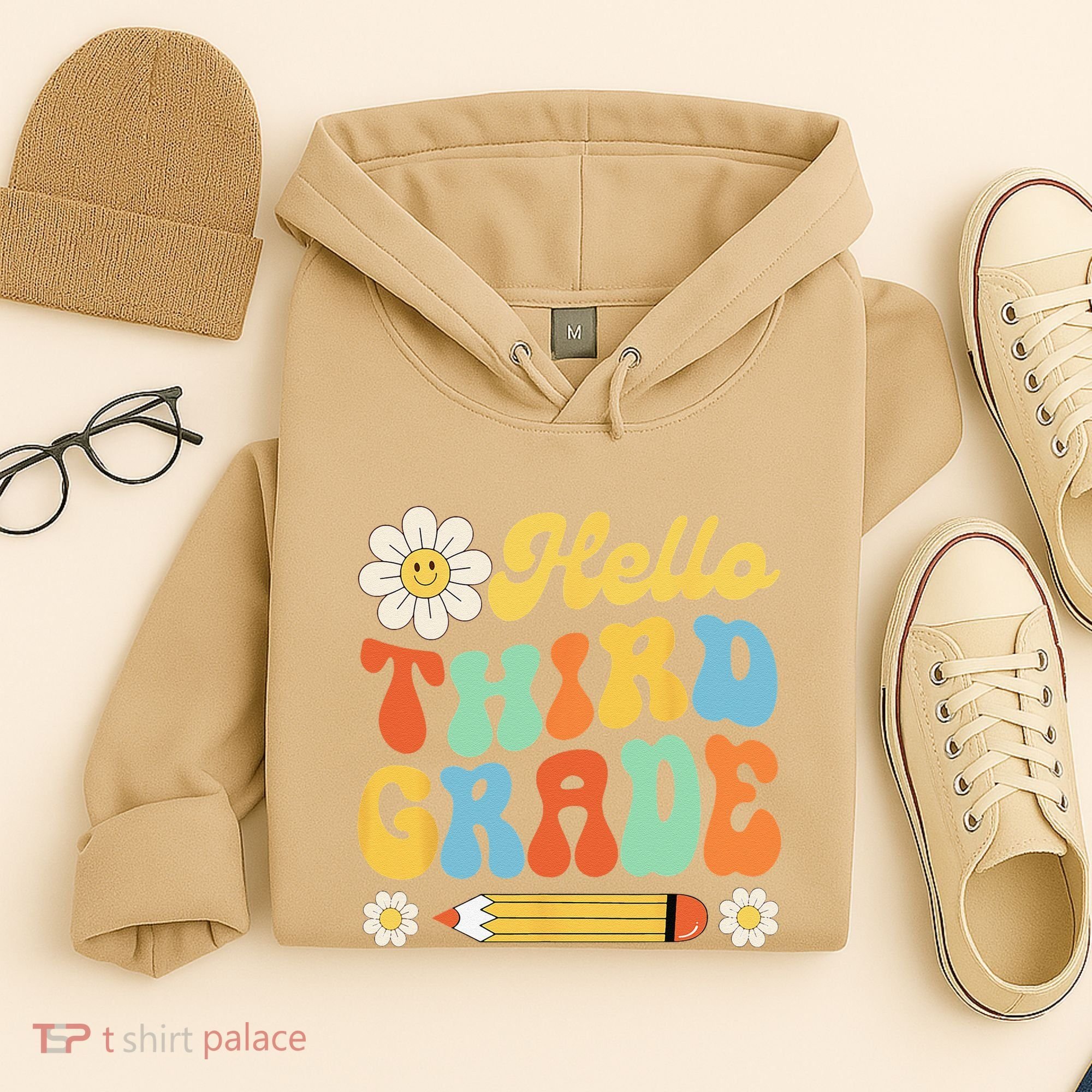 Hello Third 3rd Grade Back To School Teachers Hoodie