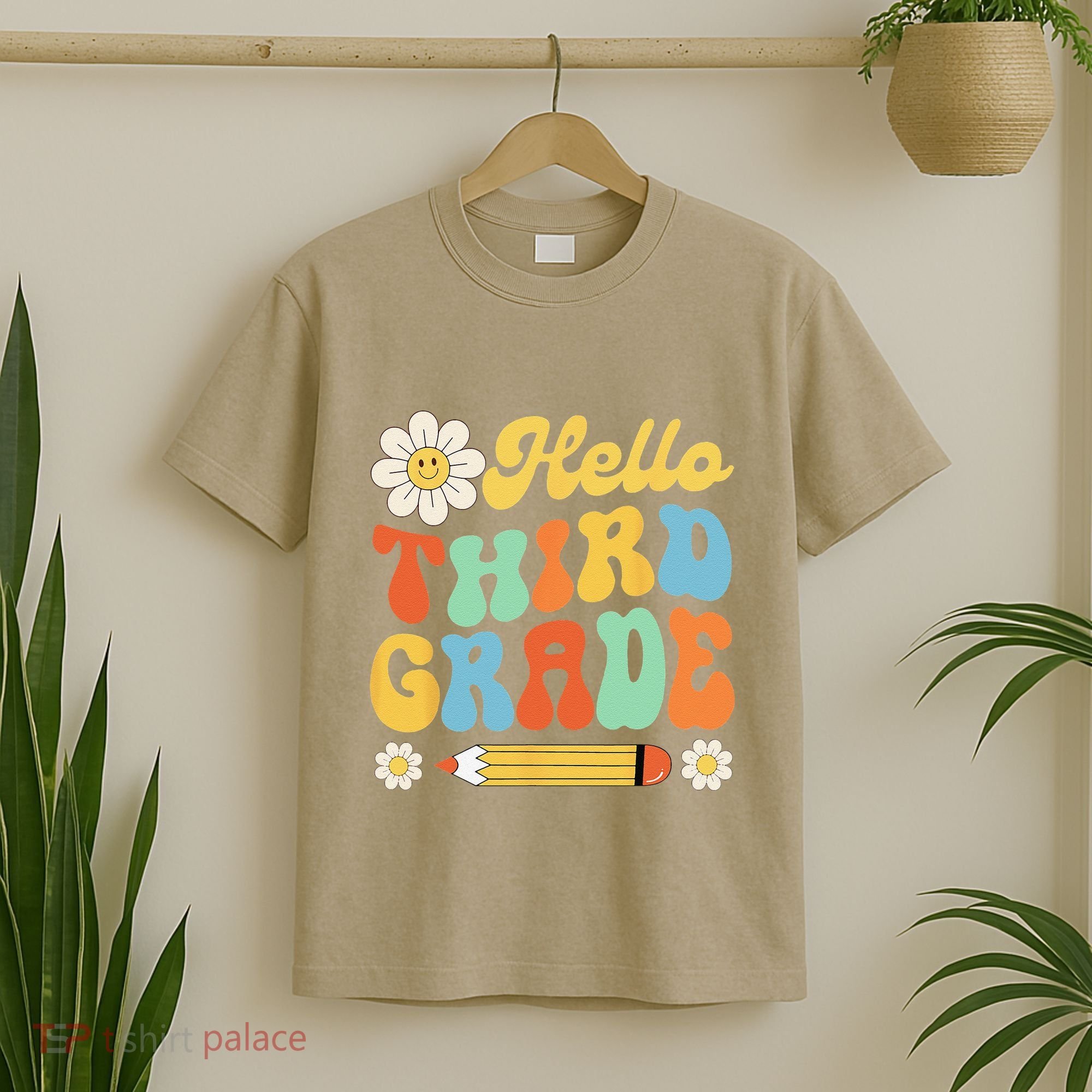 Hello Third 3rd Grade Back To School Teachers T-Shirt