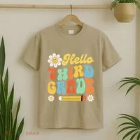 Hello Third 3rd Grade Back To School Teachers T-Shirt thumb 2