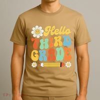 Hello Third 3rd Grade Back To School Teachers T-Shirt thumb 3