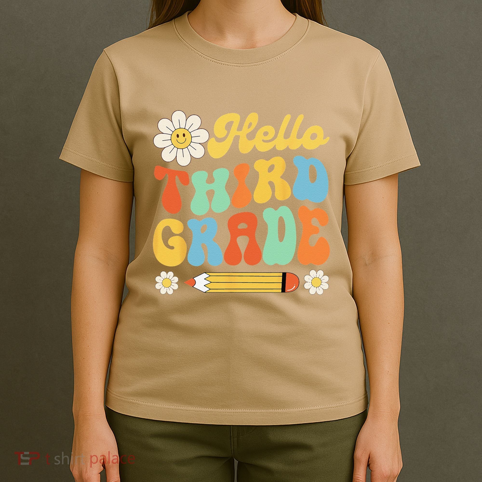 Hello Third 3rd Grade Back To School Teachers T-Shirt