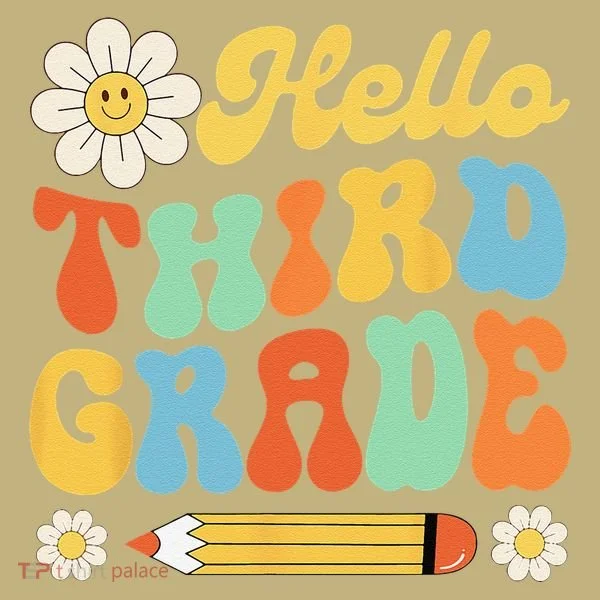 Hello Third 3rd Grade Back To School Teachers T-Shirt
