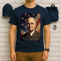 Harry Truman 33rd President Of The United States Portrait T-Shirt thumb 6