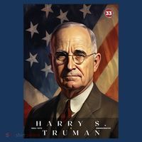 Harry Truman 33rd President Of The United States Portrait T-Shirt thumb 7