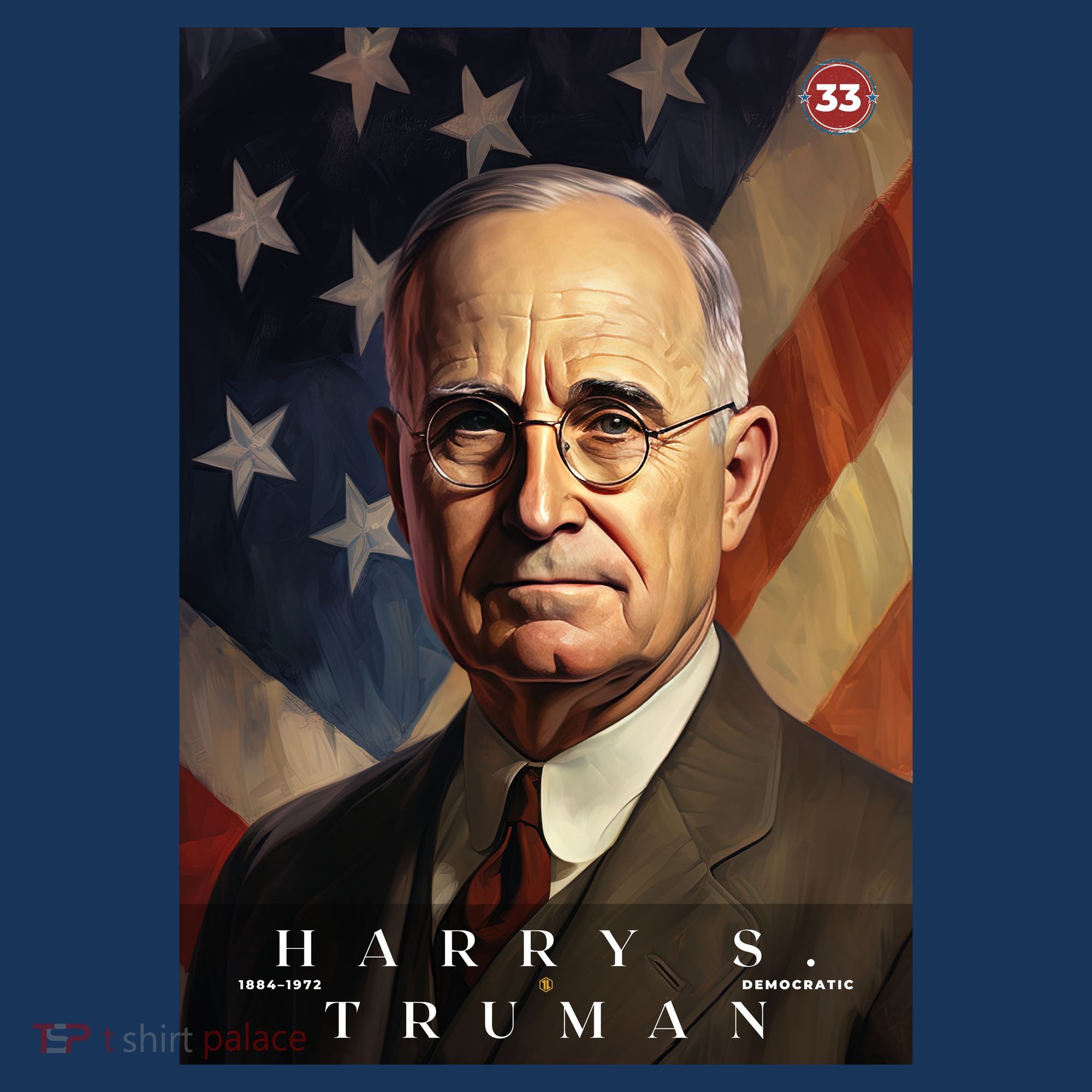 Harry Truman 33rd President Of The United States Portrait Polo