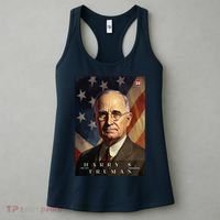 Harry Truman 33rd President Of The United States Portrait Women's Tank Top thumb 3