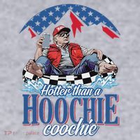 Hotter Than A Hoochie Trump Coochie Viral Trump Summer Vibes Women's Sweatshirt thumb 2