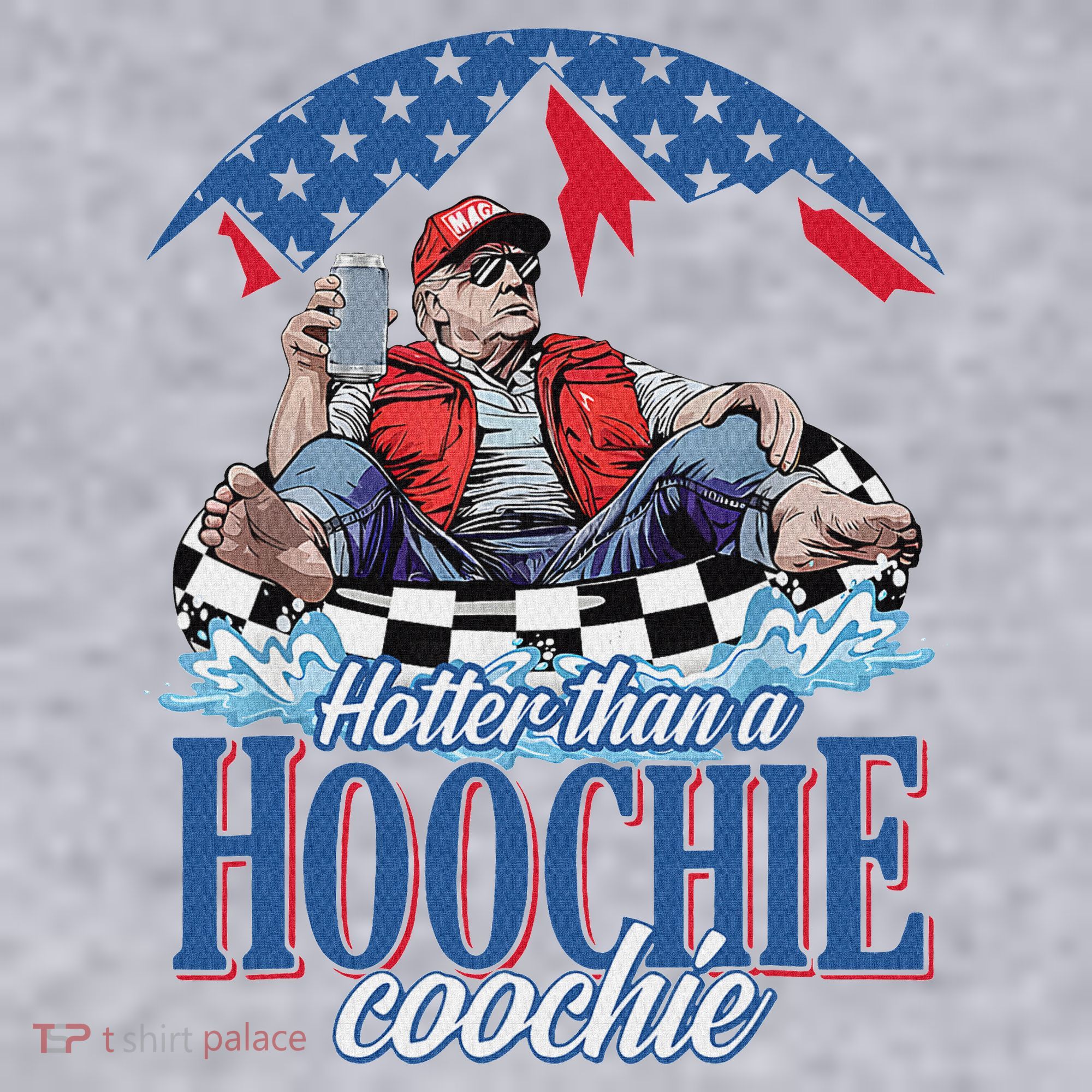 Hotter Than A Hoochie Trump Coochie Viral Trump Summer Vibes Women's Sweatshirt