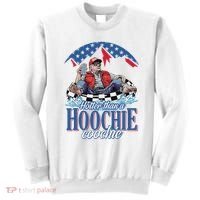 Hotter Than A Hoochie Trump Coochie Viral Trump Summer Vibes Sweatshirt thumb 0