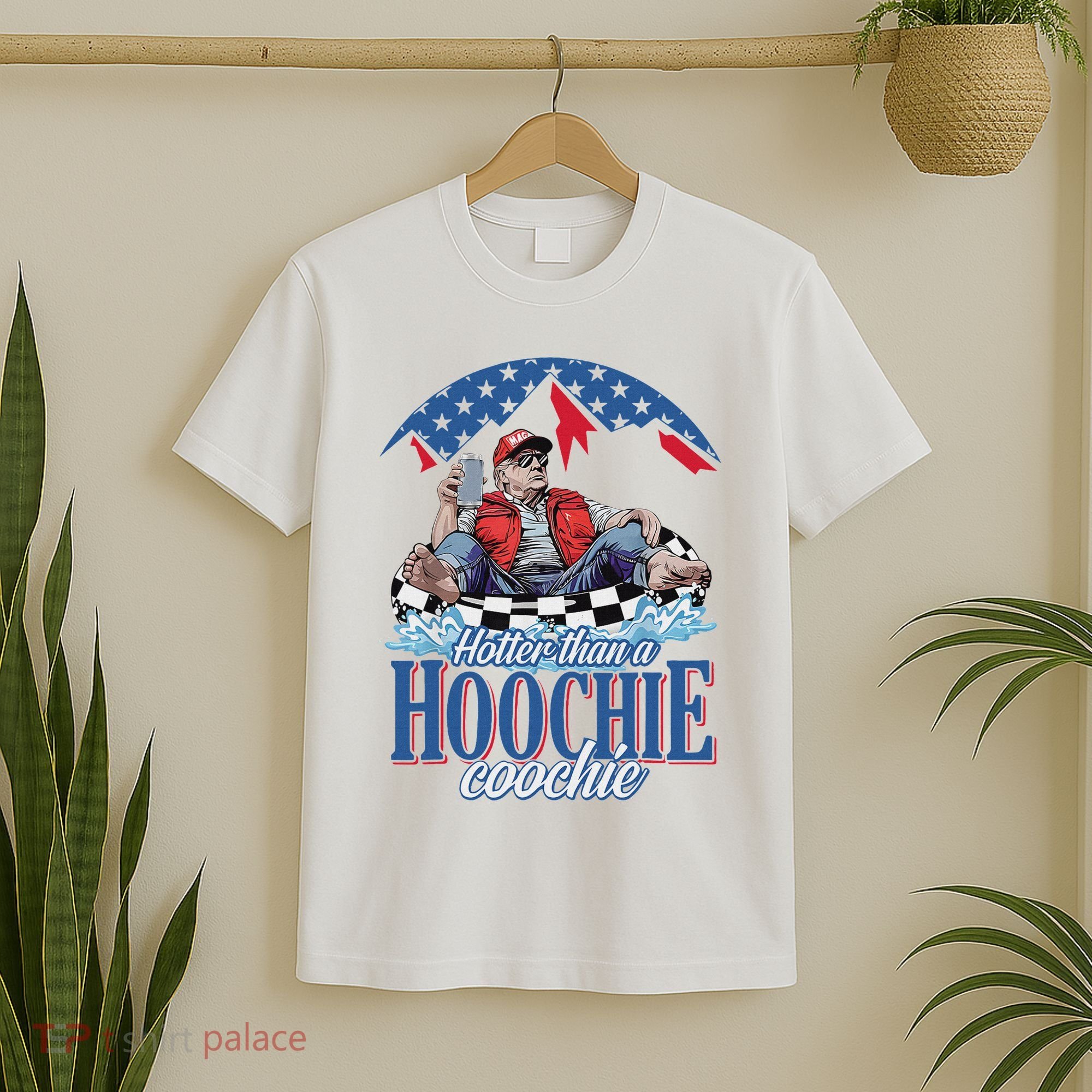 Hotter Than A Hoochie Trump Coochie Viral Trump Summer Vibes T-Shirt