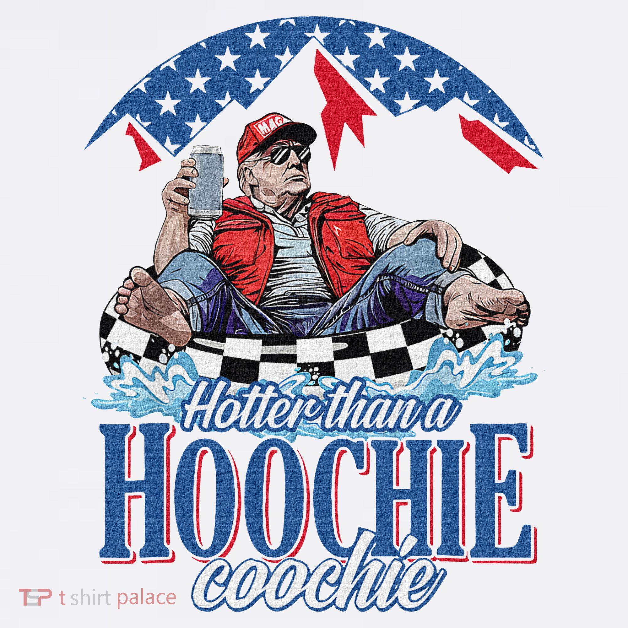 Hotter Than A Hoochie Trump Coochie Viral Trump Summer Vibes T-Shirt