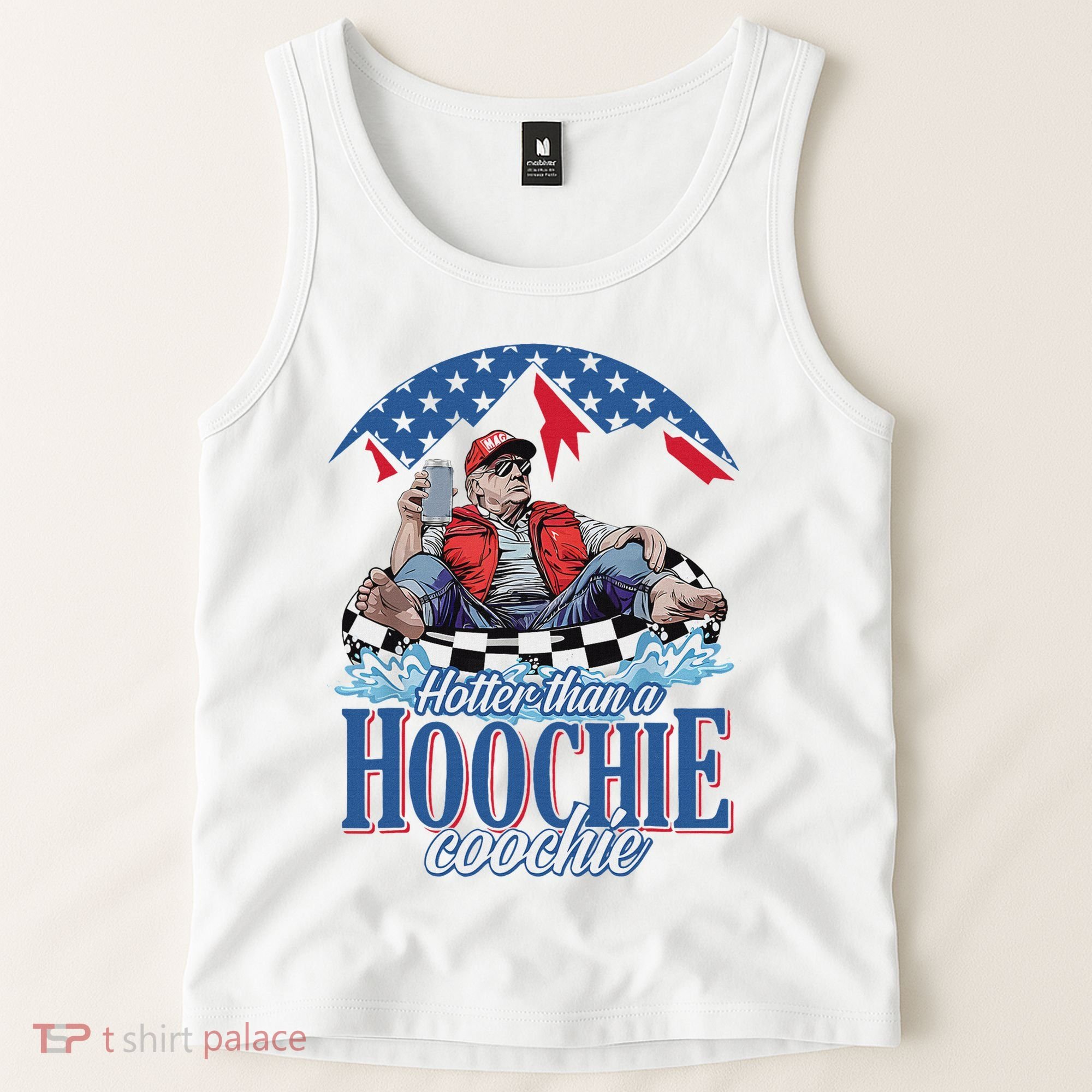 Hotter Than A Hoochie Trump Coochie Viral Trump Summer Vibes Tank Top