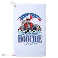 Hotter Than A Hoochie Trump Coochie Viral Trump Summer Vibes Golf Towel thumb 0