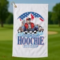 Hotter Than A Hoochie Trump Coochie Viral Trump Summer Vibes Golf Towel thumb 1