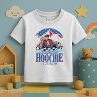 Hotter Than A Hoochie Trump Coochie Viral Trump Summer Vibes Toddler T-Shirt thumb 3