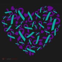 Heart Teal And Purple Ribbon Suicide Prevention Awareness Long Sleeve Shirt thumb 2