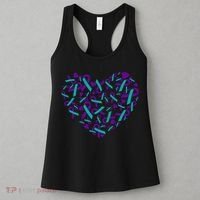 Heart Teal And Purple Ribbon Suicide Prevention Awareness Women's Tank Top thumb 3
