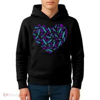 Heart Teal And Purple Ribbon Suicide Prevention Awareness Kids Hoodie thumb 4
