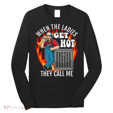 Hvac Technician Air Conditioning Engineer Tech Long Sleeve Shirt