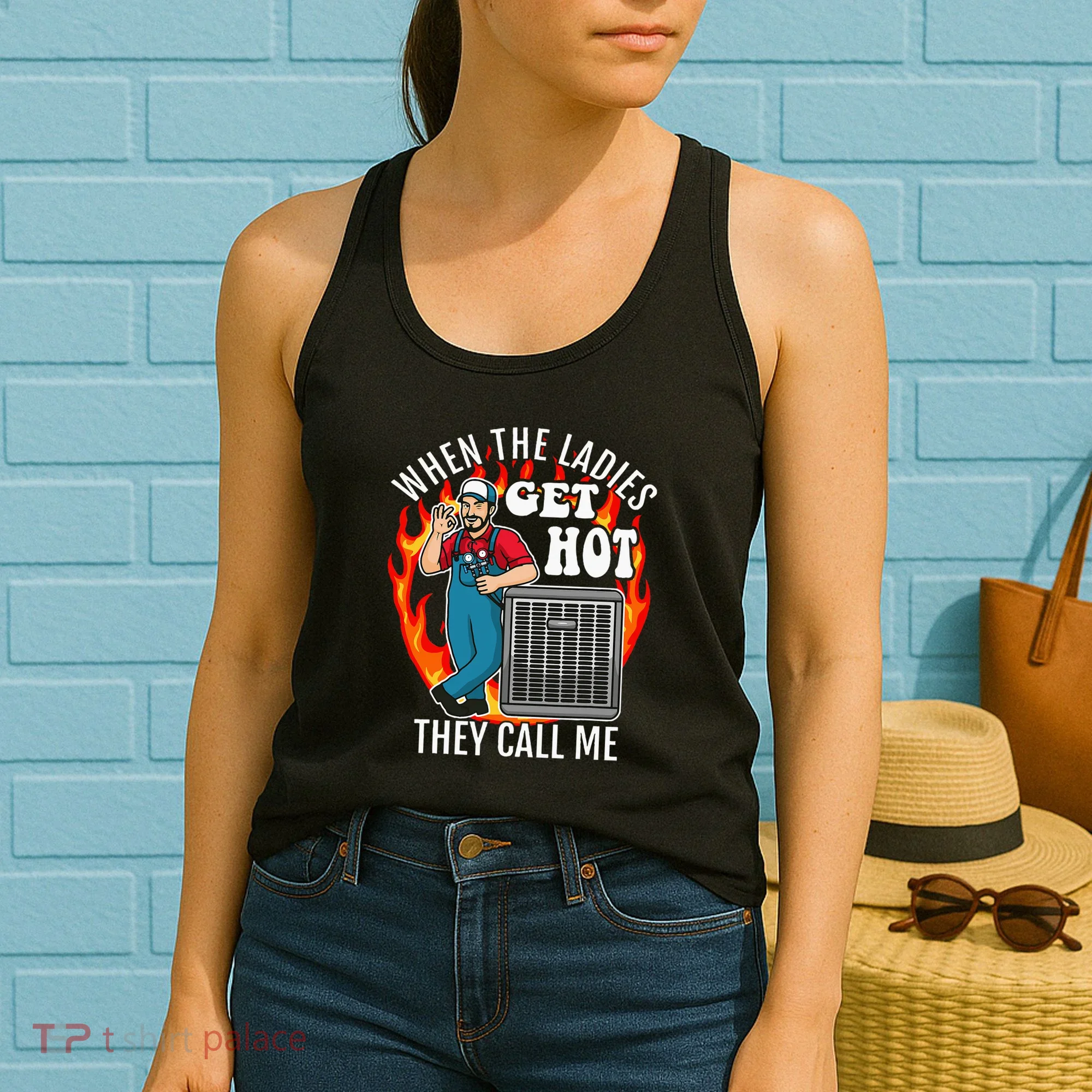 Hvac Technician Air Conditioning Engineer Tech Women's Tank Top