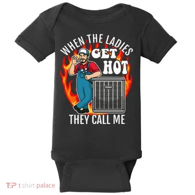 Hvac Technician Air Conditioning Engineer Tech Baby Bodysuit