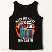 Hvac Technician Air Conditioning Engineer Tech Tank Top thumb 2