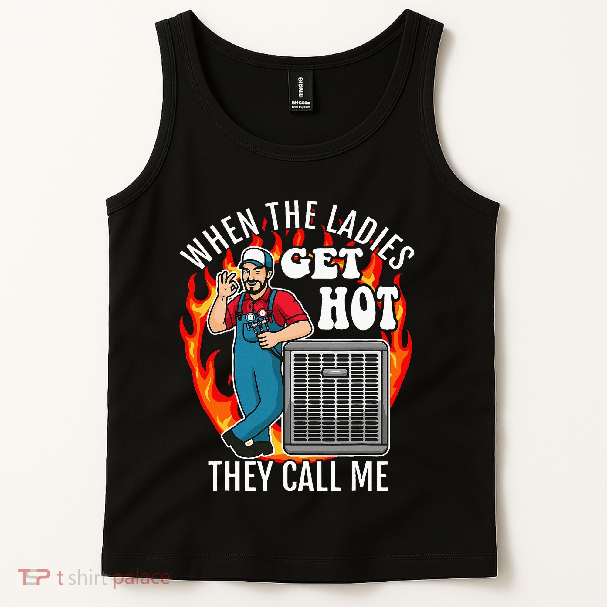 Hvac Technician Air Conditioning Engineer Tech Tank Top