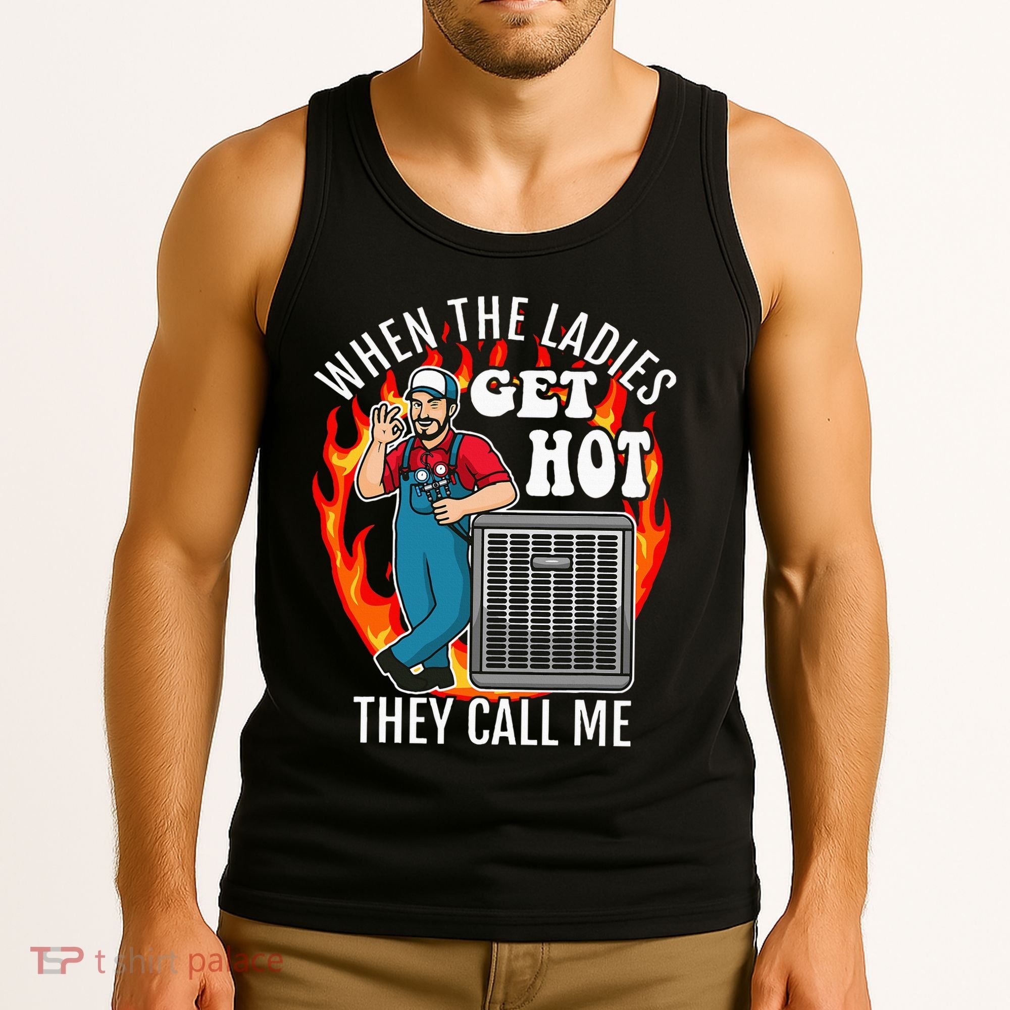 Hvac Technician Air Conditioning Engineer Tech Tank Top