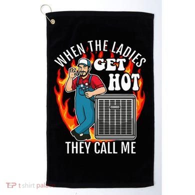 Hvac Technician Air Conditioning Engineer Tech Golf Towel