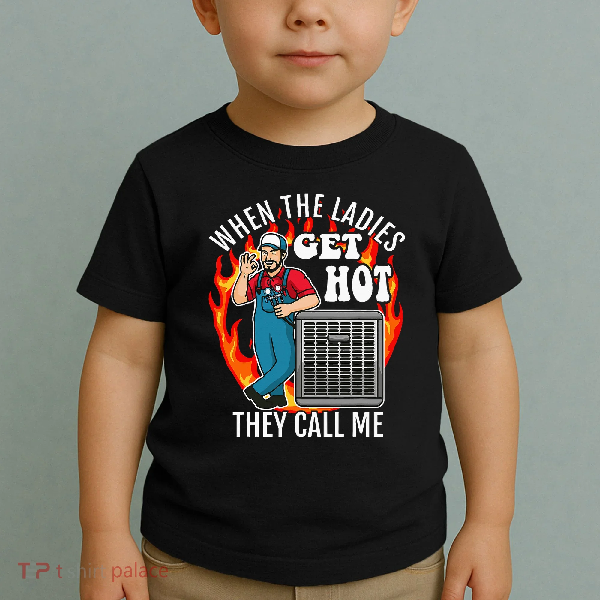 Hvac Technician Air Conditioning Engineer Tech Toddler T-Shirt