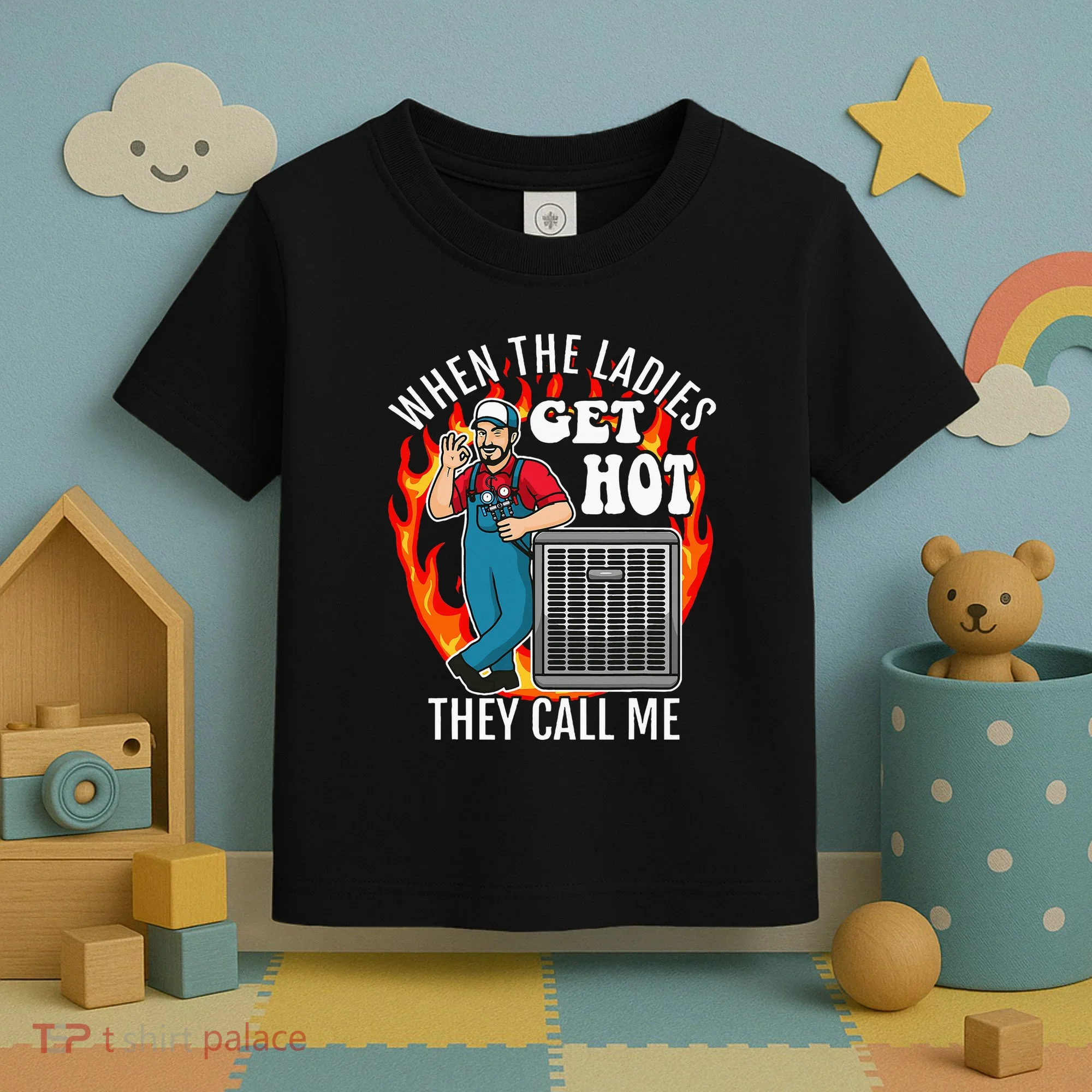 Hvac Technician Air Conditioning Engineer Tech Toddler T-Shirt