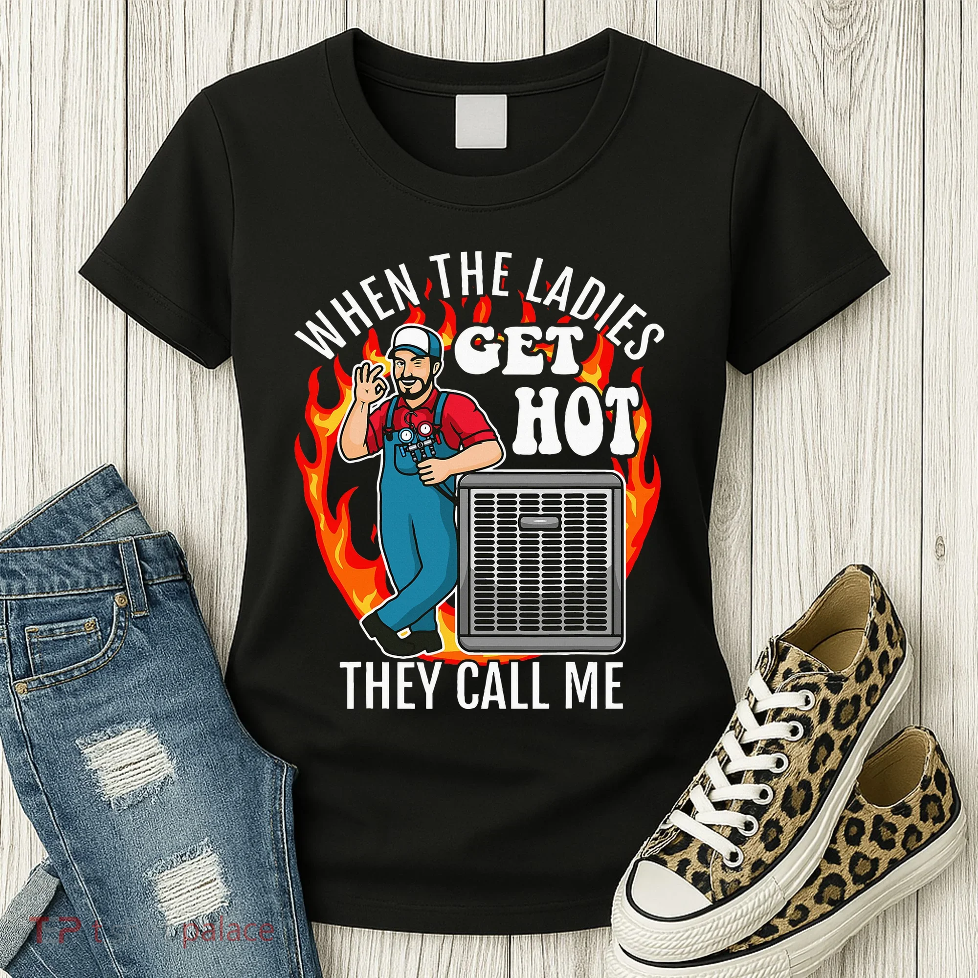 Hvac Technician Air Conditioning Engineer Tech Women's T-Shirt