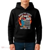 Hvac Technician Air Conditioning Engineer Tech Kids Hoodie thumb 4