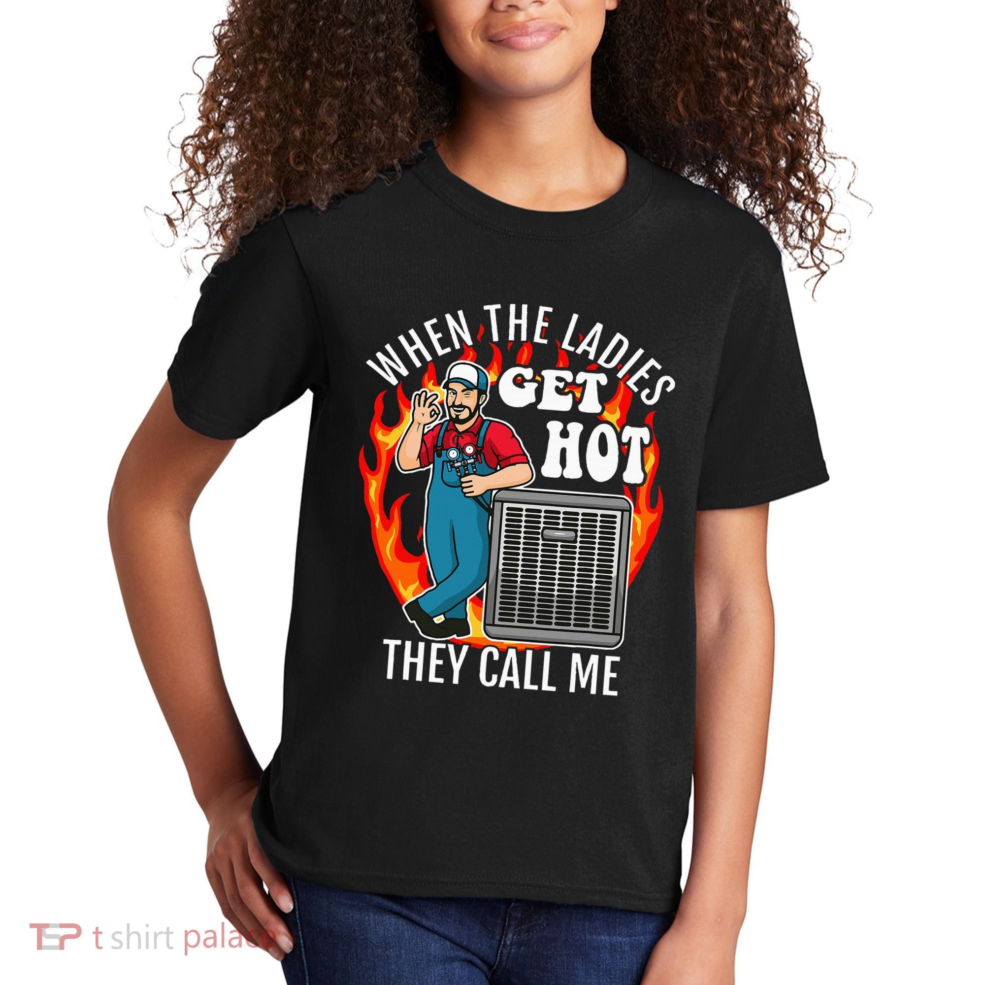 Hvac Technician Air Conditioning Engineer Tech Kids T-Shirt