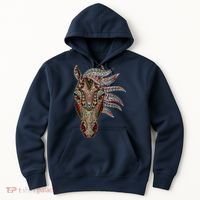 Horse Tribal Abstract Art Native American Geometric Horse Hoodie thumb 0