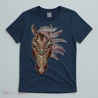 Horse Tribal Abstract Art Native American Geometric Horse T-Shirt thumb 5