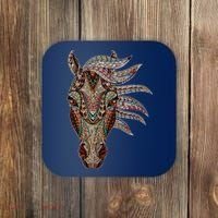 Horse Tribal Abstract Art Native American Geometric Horse Coaster thumb 0