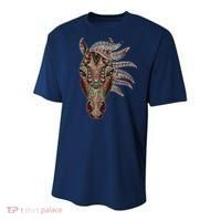 Horse Tribal Abstract Art Native American Geometric Horse Youth Performance Sprint T-Shirt thumb 0