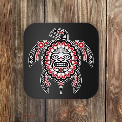 Haida Turtle American Indian Native America Indigenous Coaster