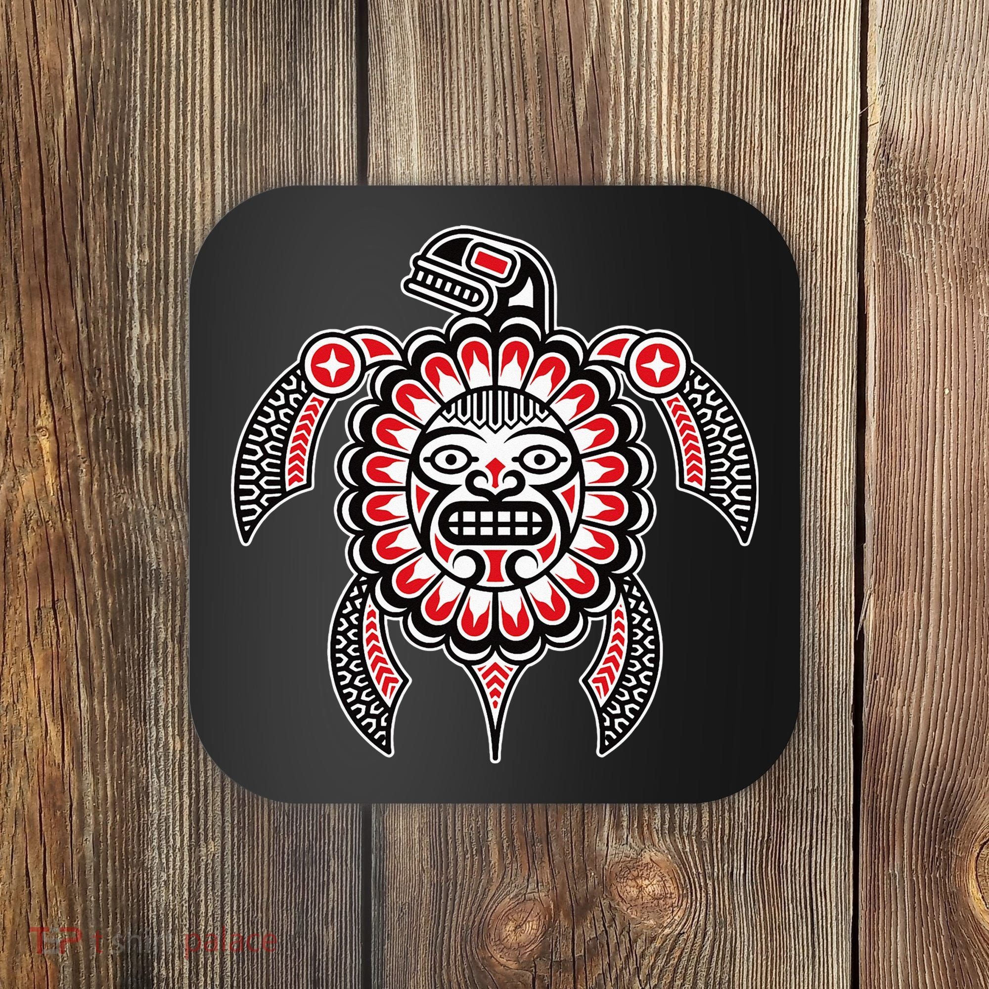 Haida Turtle American Indian Native America Indigenous Coaster