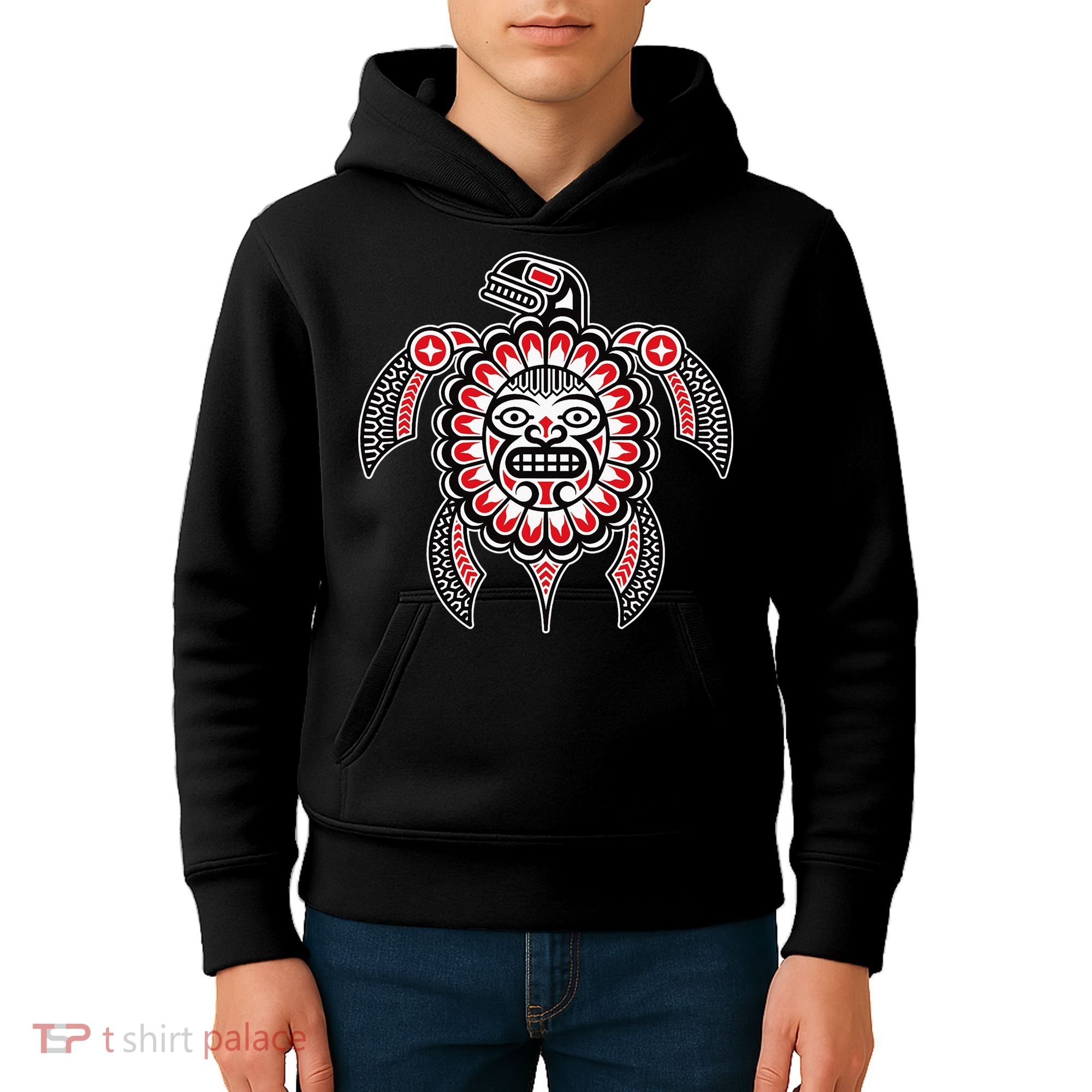 Haida Turtle American Indian Native America Indigenous Kids Hoodie
