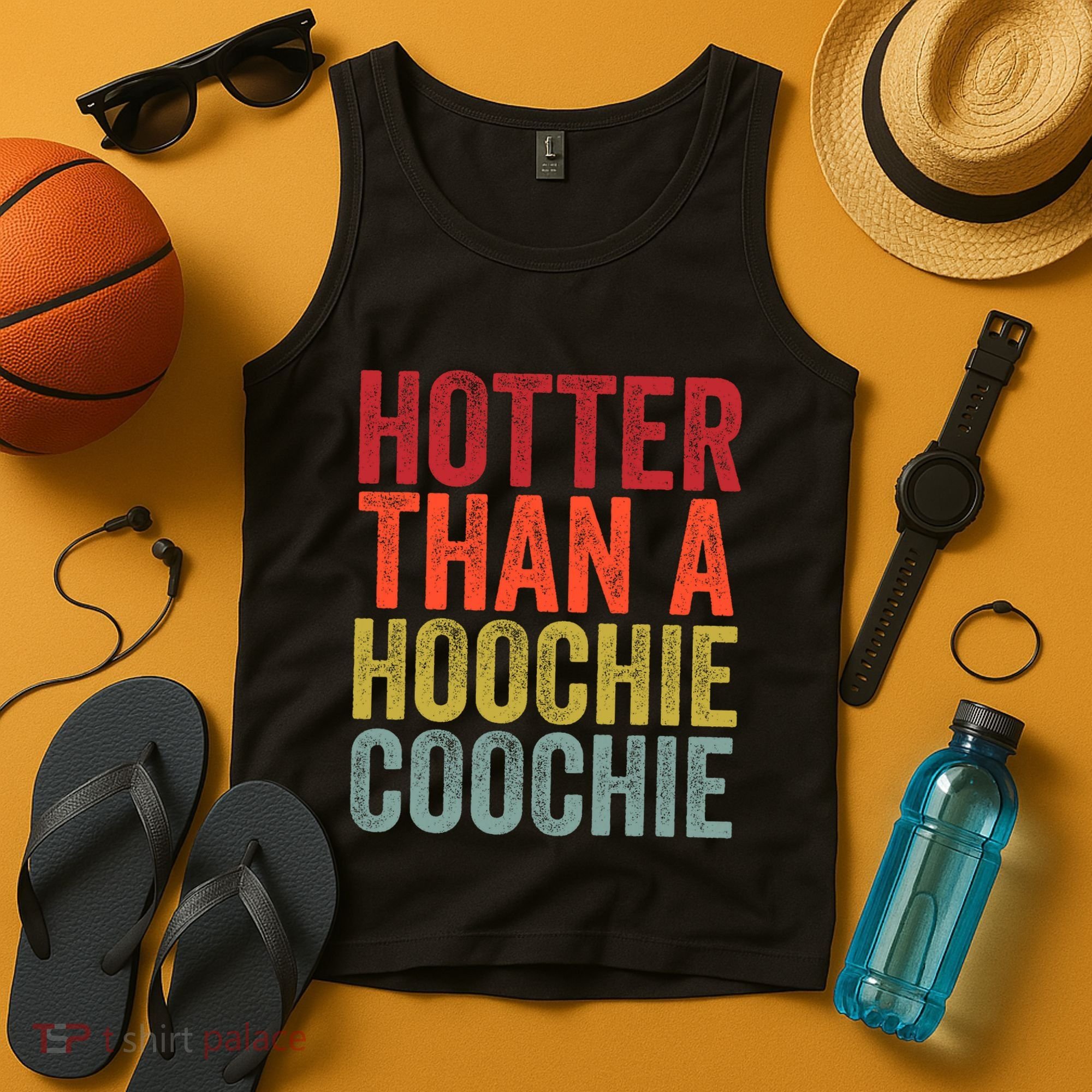 Hotter Than A Hoochie Coochie Funny Cute Country Music Tank Top