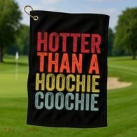 Hotter Than A Hoochie Coochie Funny Cute Country Music Golf Towel thumb 1