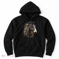 Horse Tribal Abstract Art Native American Graphic Hoodie thumb 0