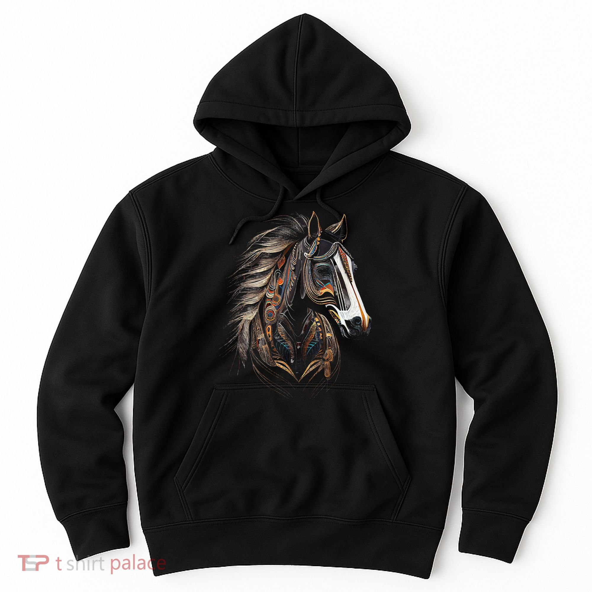 Horse Tribal Abstract Art Native American Graphic Hoodie