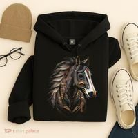 Horse Tribal Abstract Art Native American Graphic Hoodie thumb 4