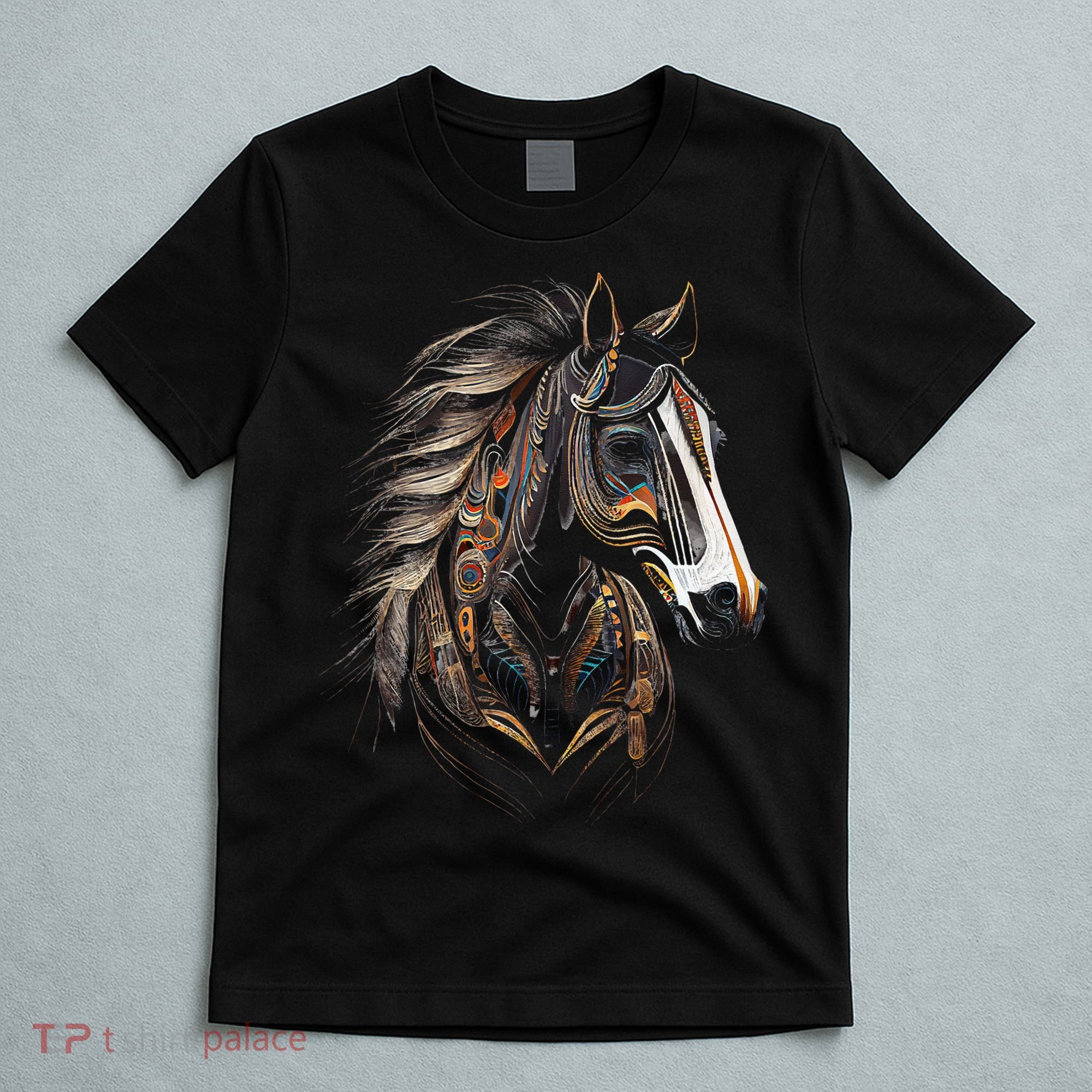 Horse Tribal Abstract Art Native American Graphic T-Shirt
