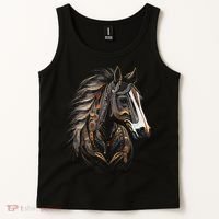 Horse Tribal Abstract Art Native American Graphic Tank Top thumb 2
