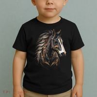 Horse Tribal Abstract Art Native American Graphic Toddler T-Shirt thumb 2